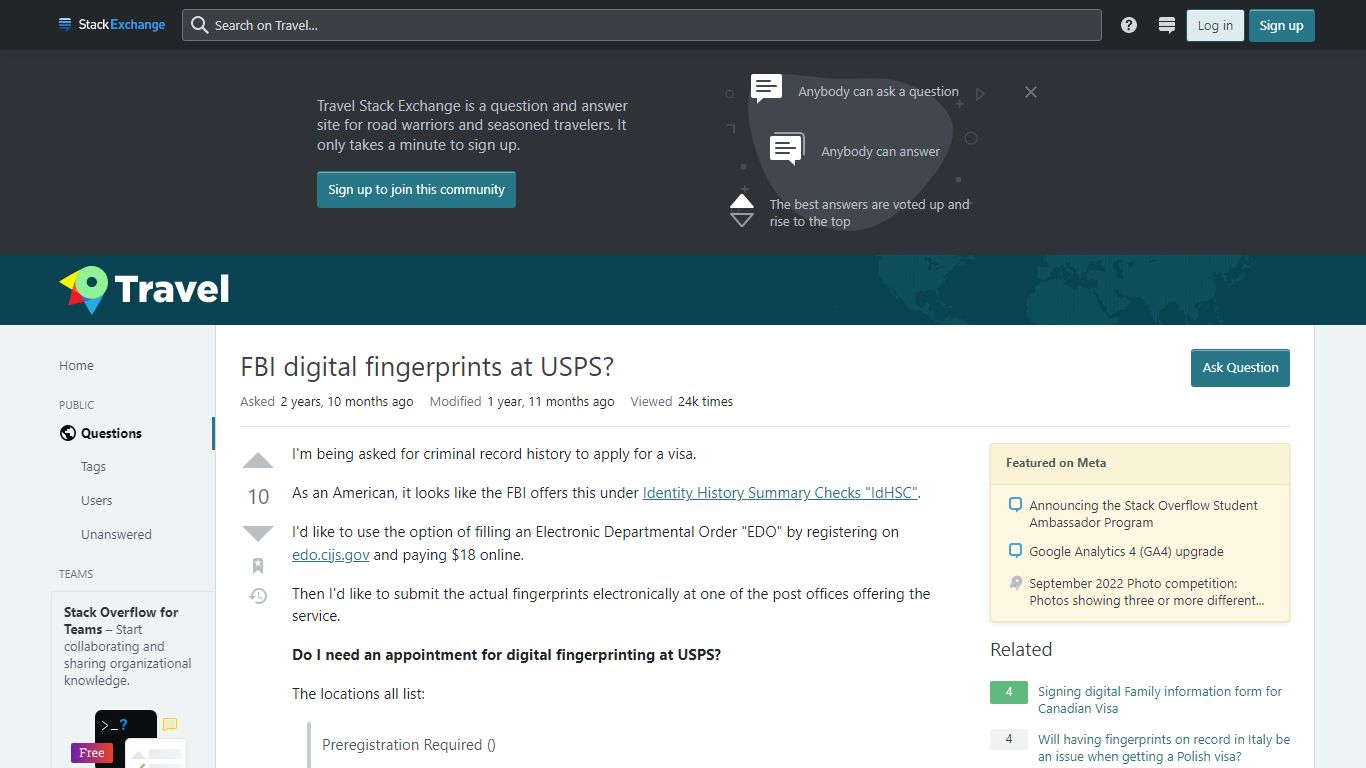 visas - FBI digital fingerprints at USPS? - Travel Stack Exchange